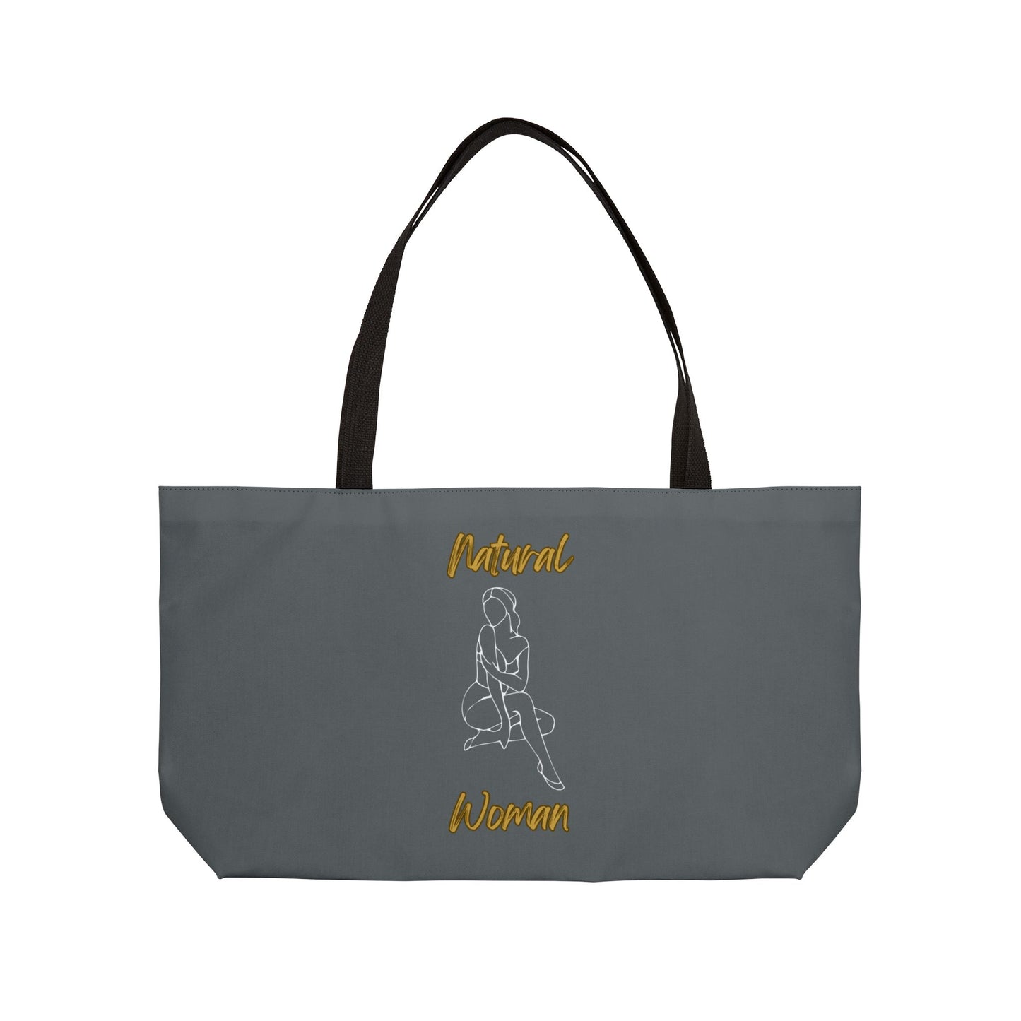 Natural Woman Shoulder Action (WL) Weekender Tote Bag DARK GREY