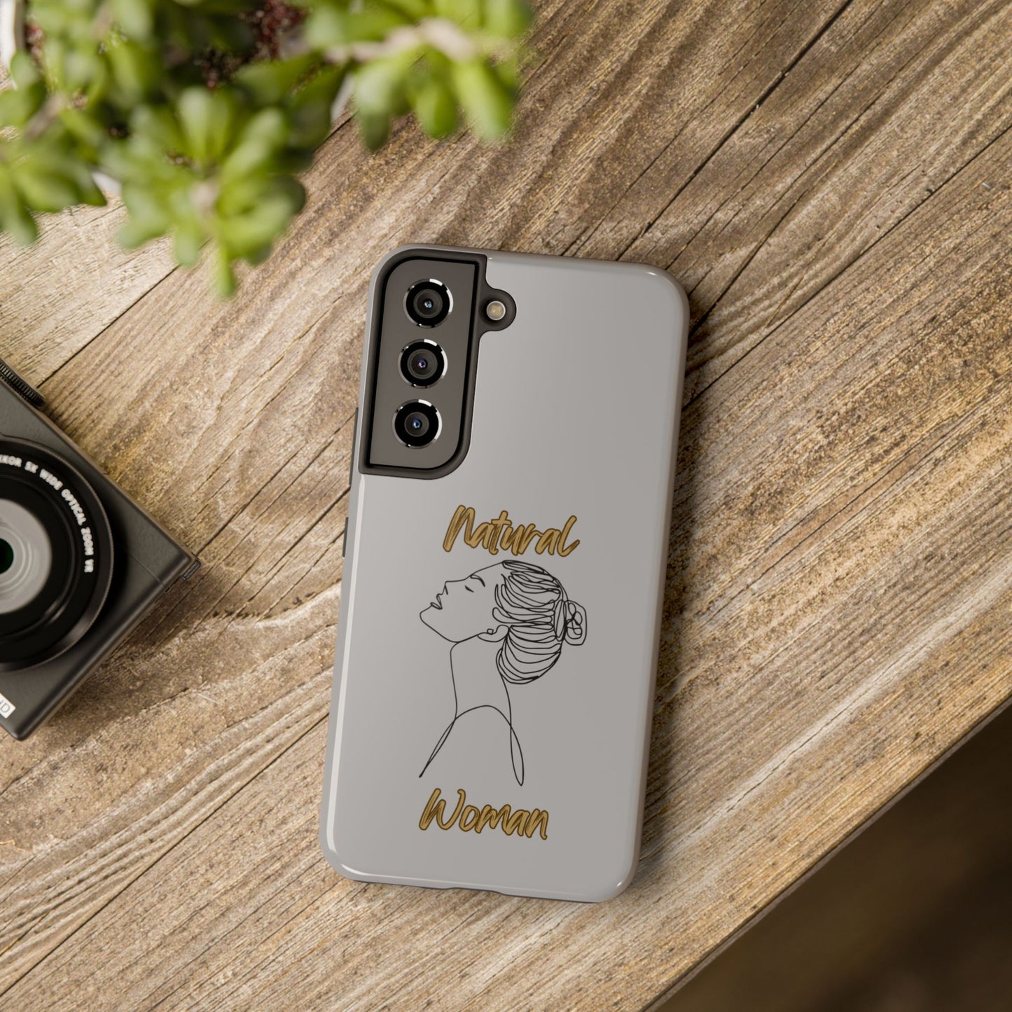 Natural Woman Wet Bun (BL) Tough Phone Cases LIGHT GREY