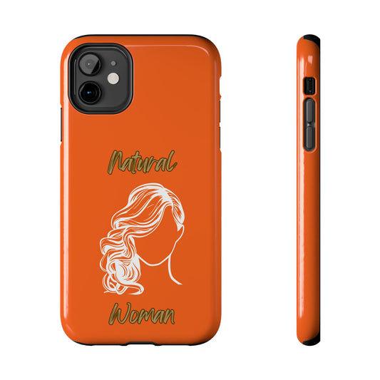 Natural Woman Long Curl (WL)Tough Phone Cases ORANGE