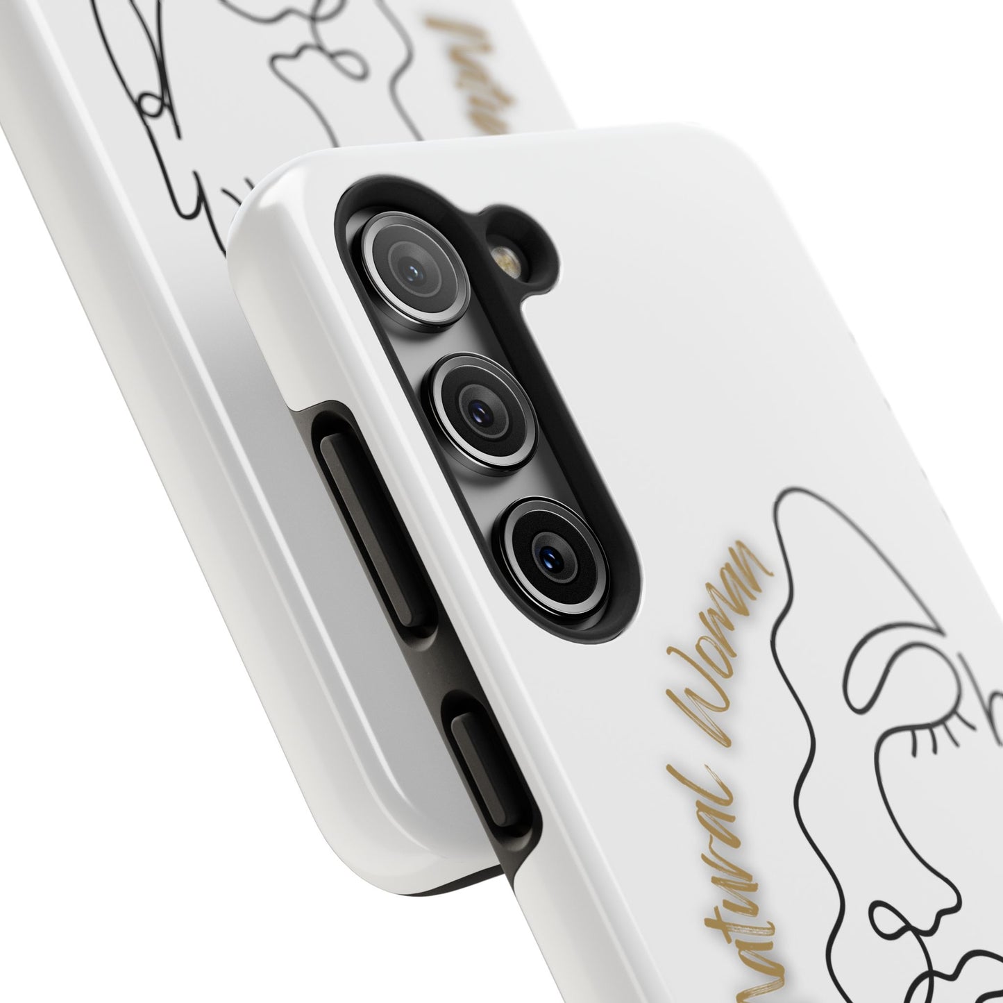 Natural Woman Half Face (BL)Tough Phone Case WHITE