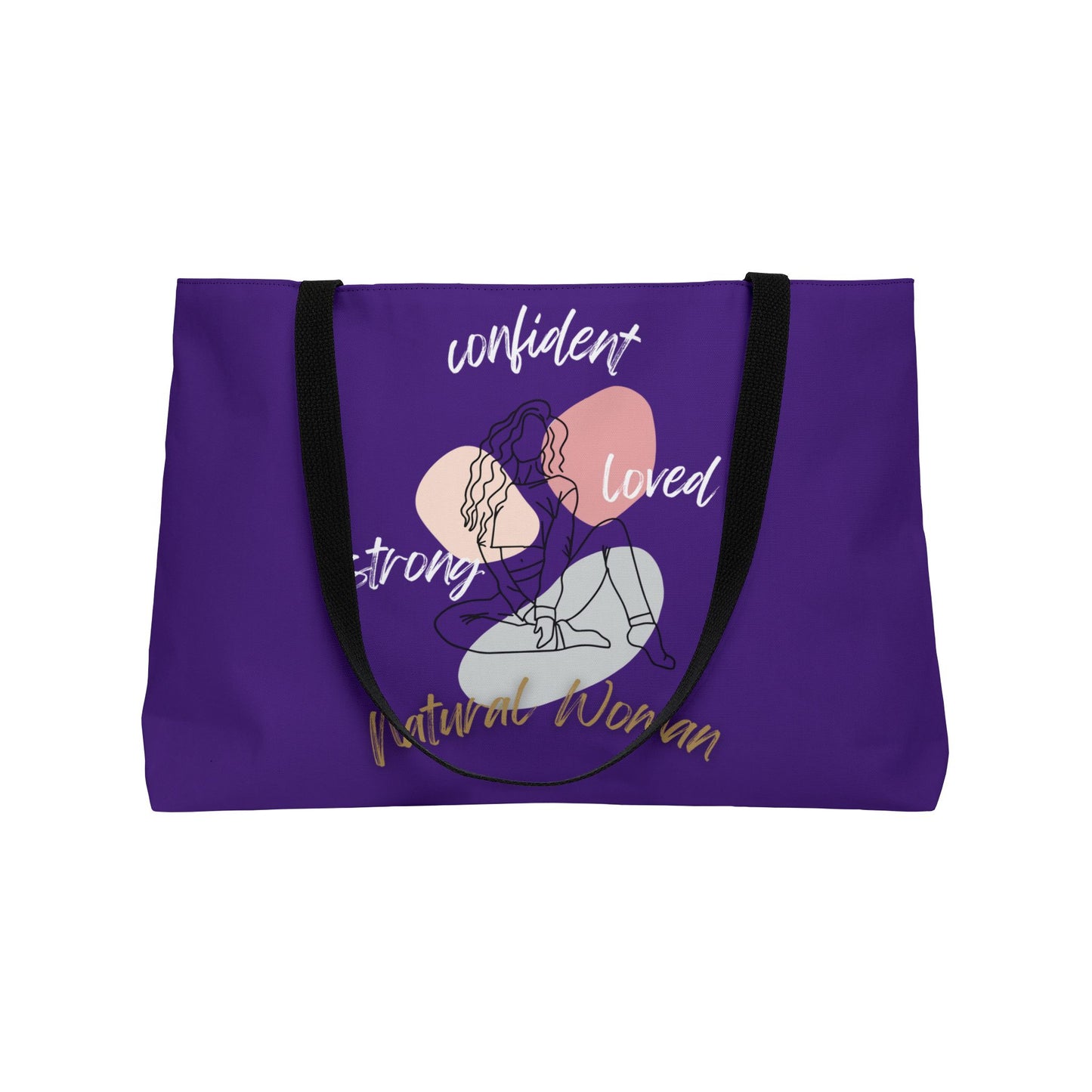 Natural Woman Strong Confident Loved (WL) Weekender Tote Bag PURPLE