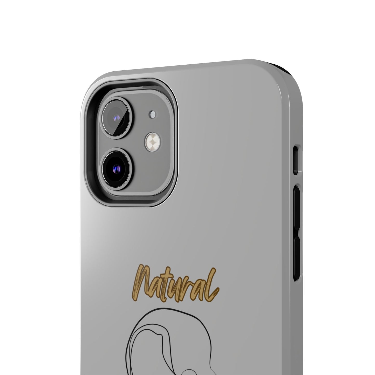 Natural Woman Hanging Hair (BL) Tough Phone Cases LIGHT GREY