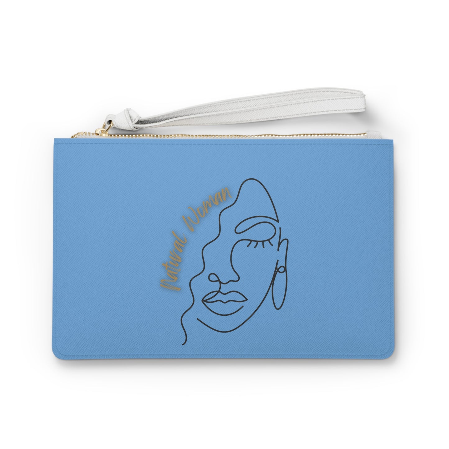 Natural Woman Half Face (BL) Clutch Bag LIGHT BLUE