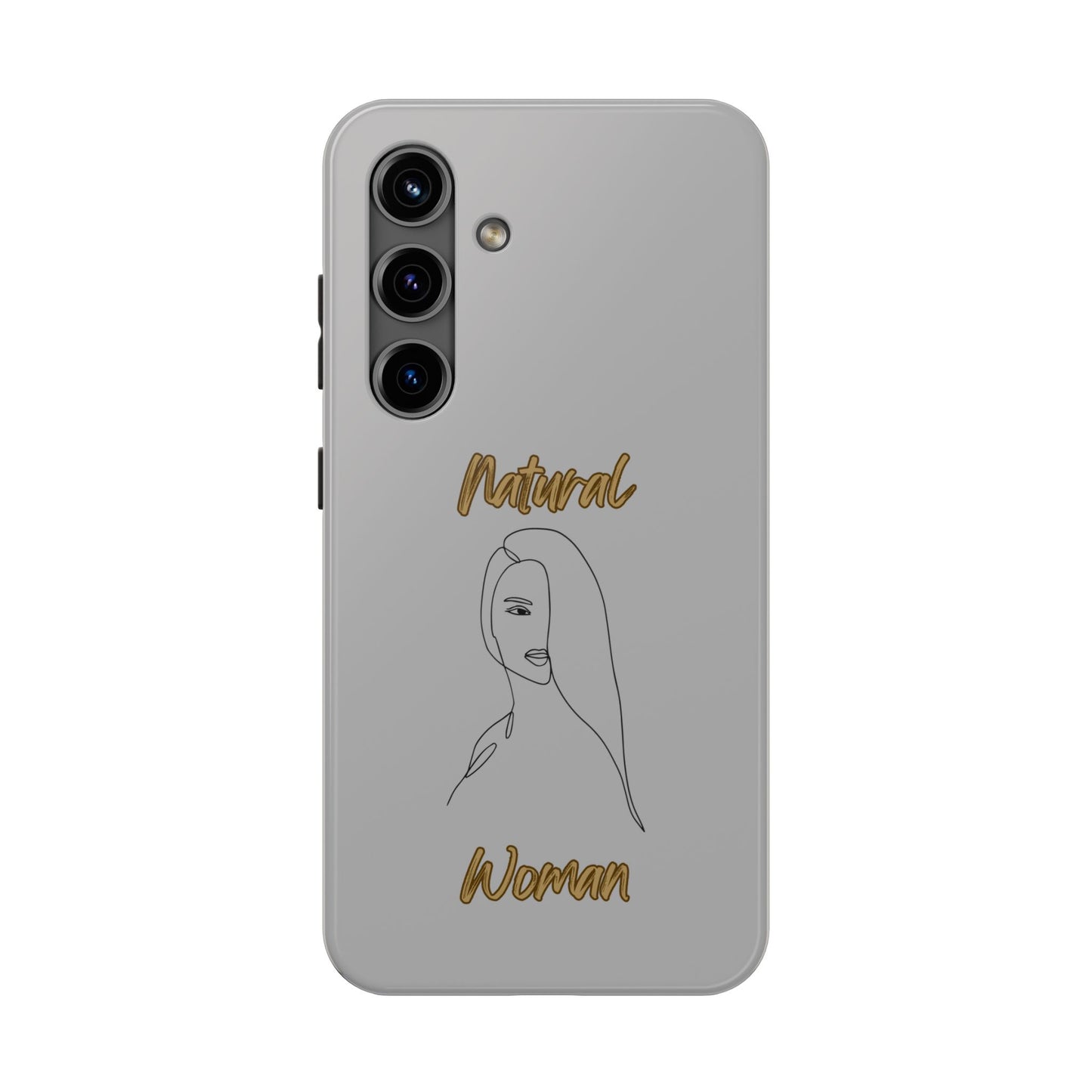 Natural Woman Covered Eye (BL)Tough Phone Cases LIGHT GREY