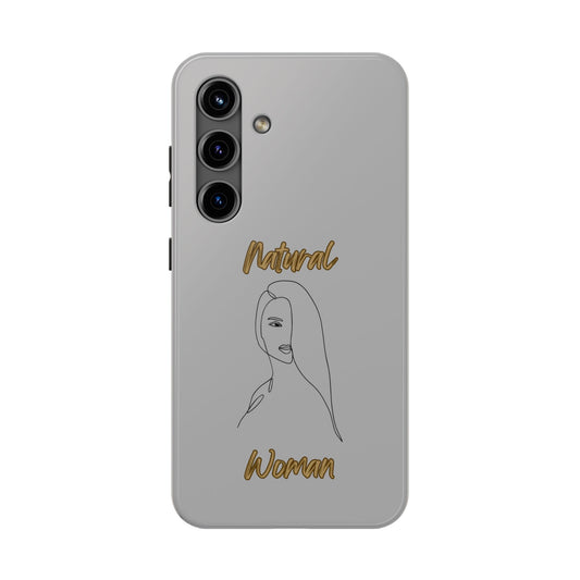 Natural Woman Covered Eye (BL)Tough Phone Cases LIGHT GREY