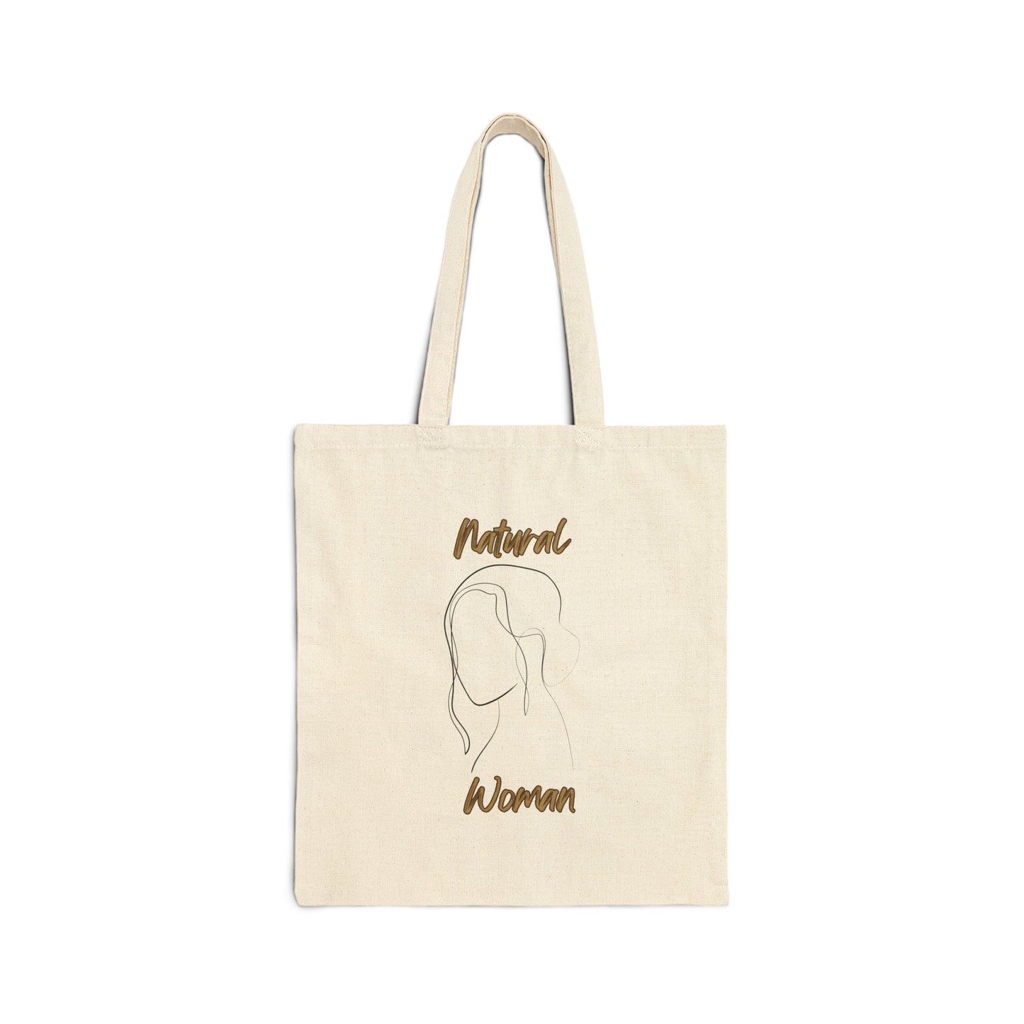 Natural Woman Hanging Hair (BL) Canvas Tote Bag