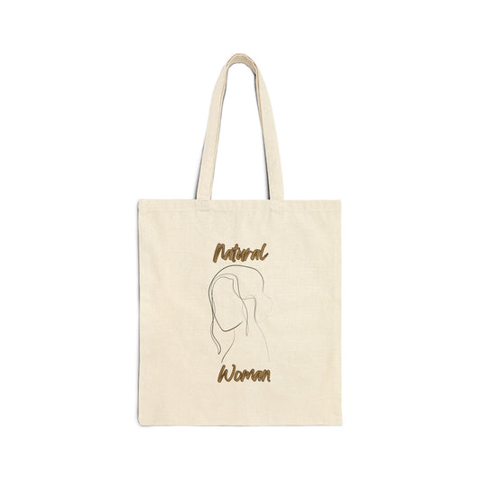 Natural Woman Hanging Hair (BL) Canvas Tote Bag