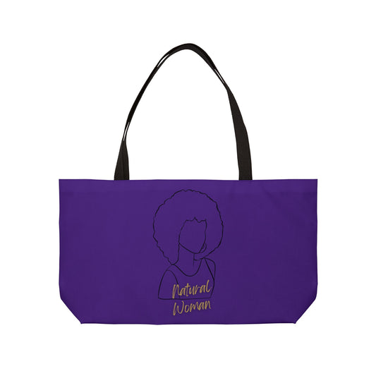 Natural Woman Afro (BL) Weekender Tote Bag PURPLE