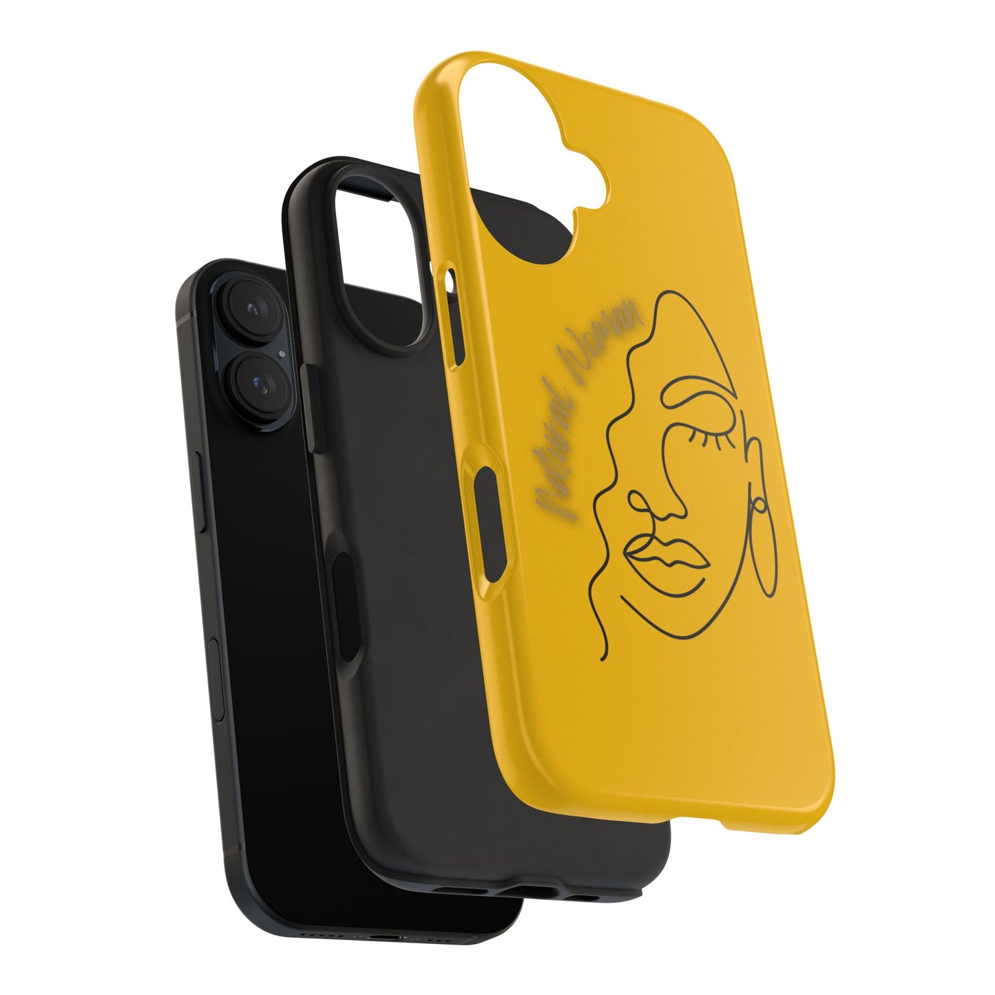Natural Woman Half Face (BL)Tough Phone Case YELLOW