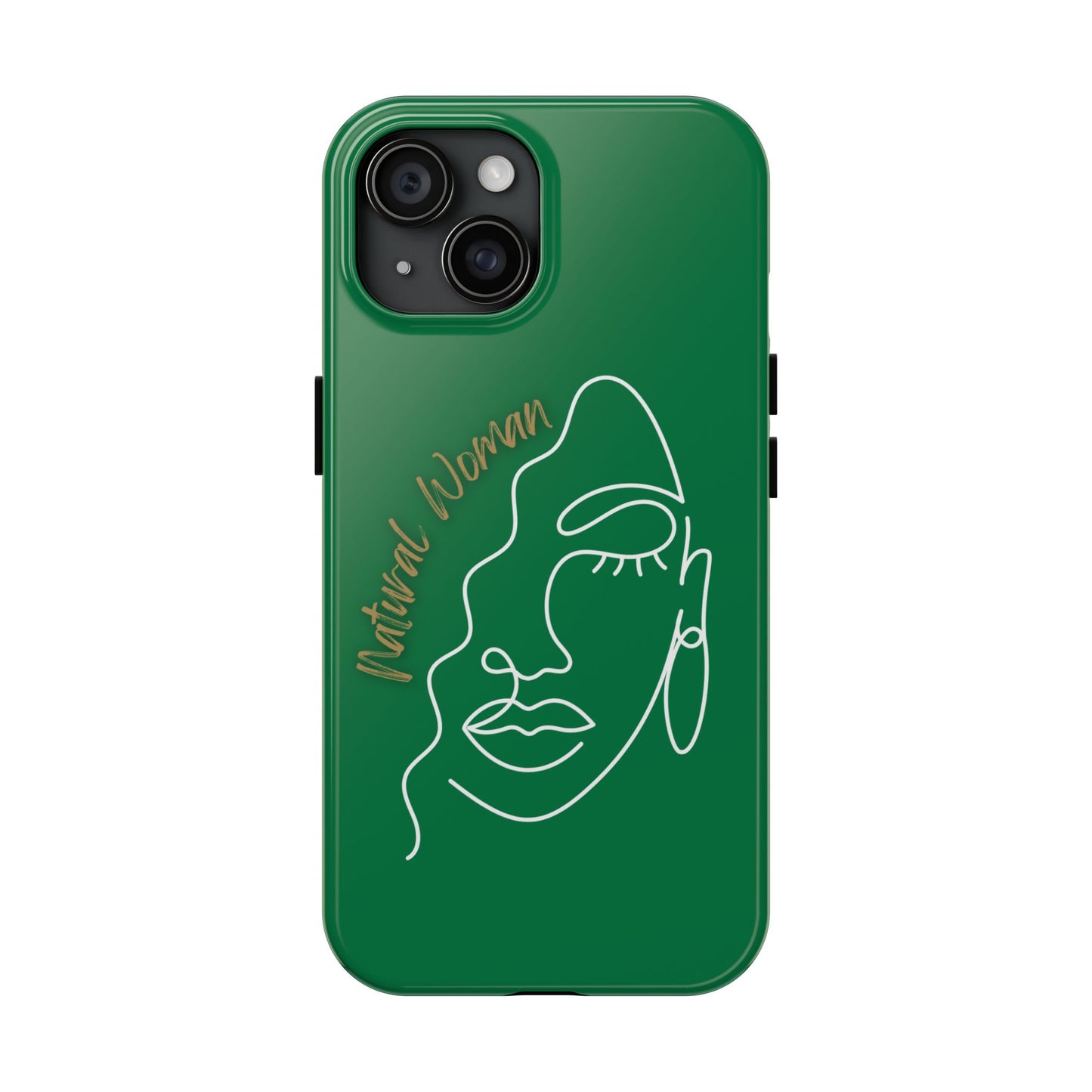 Natural Woman Half Face (WL)Tough Phone Case DARK GREEN