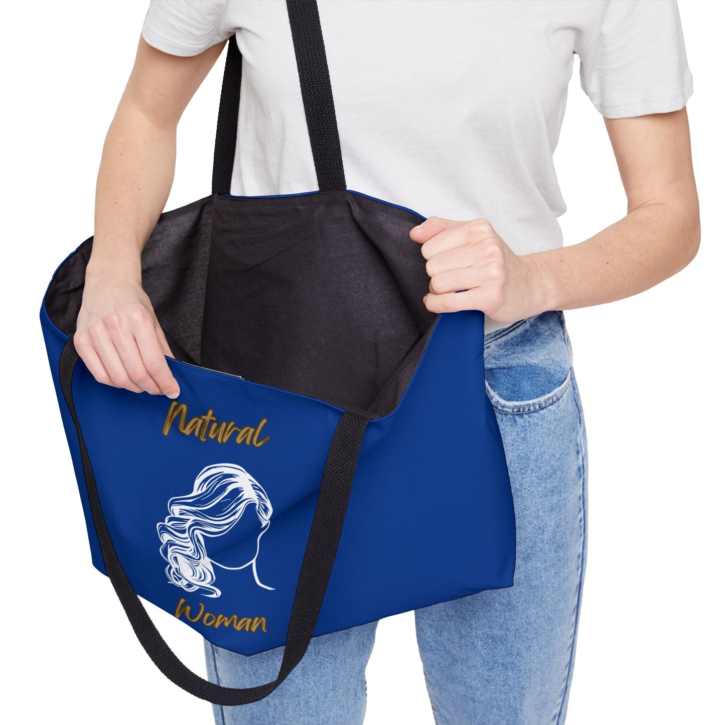 Natural Woman Long Curl (WL) Weekender Tote Bag DARK BLUE