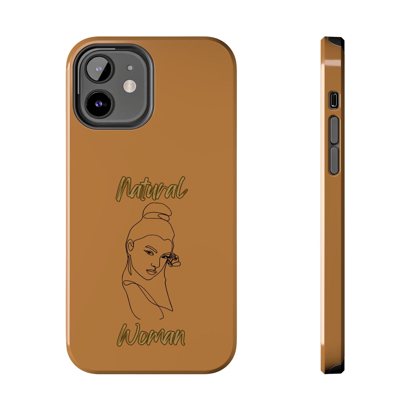 Natural Woman Sassy Bun (BL) Tough Phone Cases LIGHT BROWN