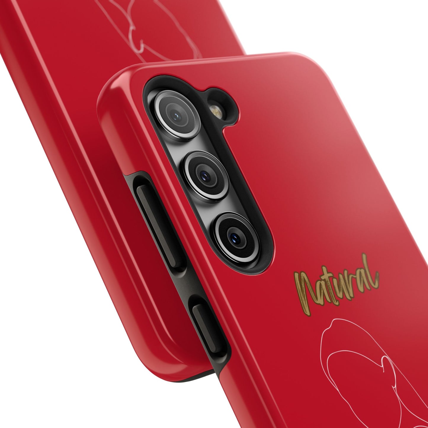 Natural Woman Tilted Look (WL) Tough Phone Cases DARK RED
