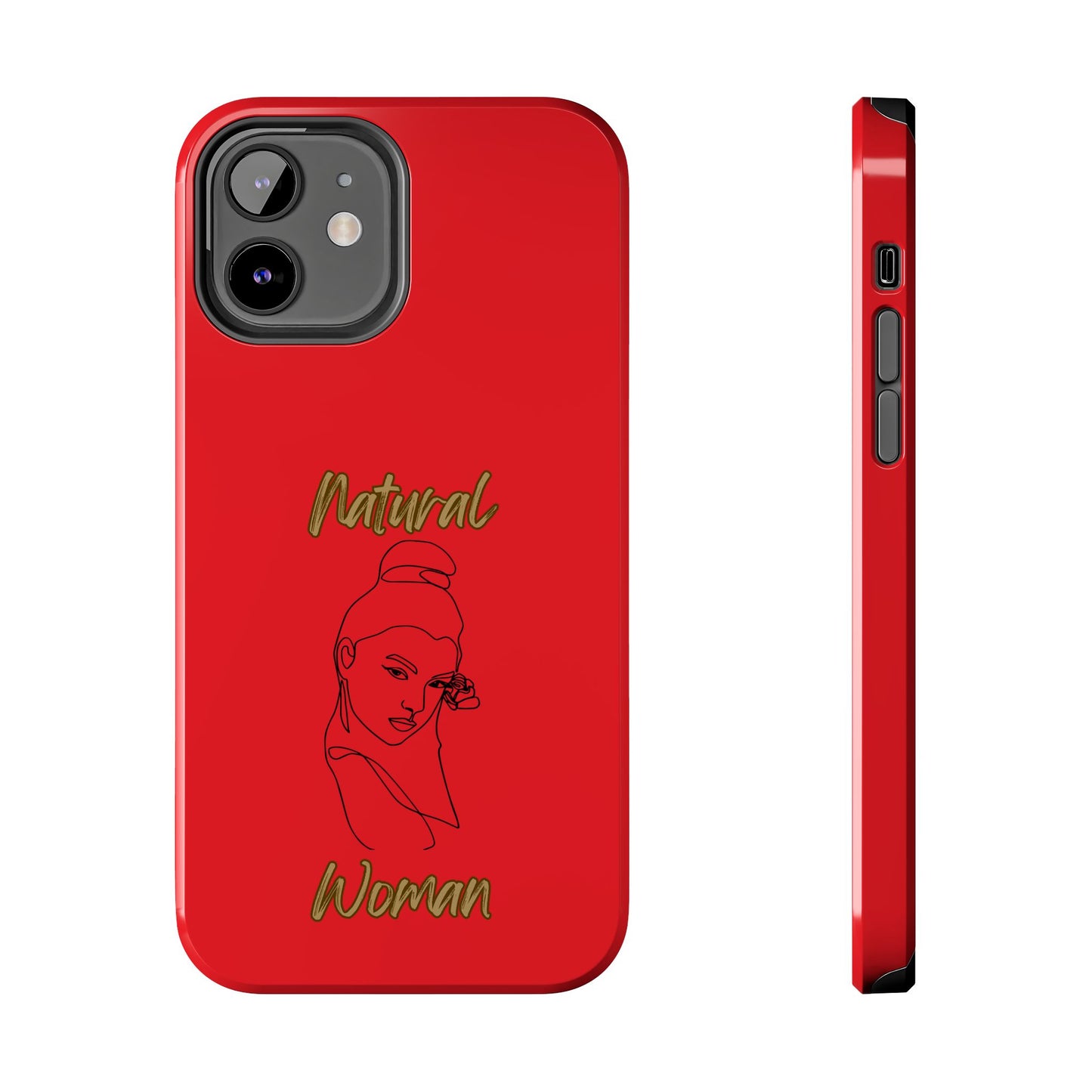 Natural Woman Sassy Bun (BL) Tough Phone Cases RED