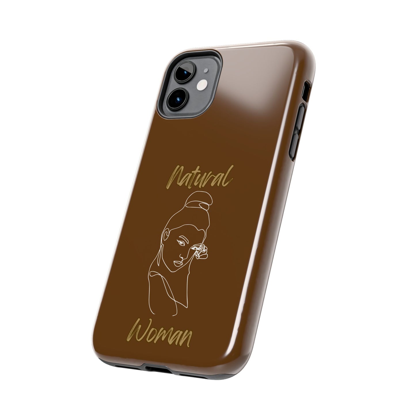 Natural Woman Sassy Bun (WL) Tough Phone Cases BROWN