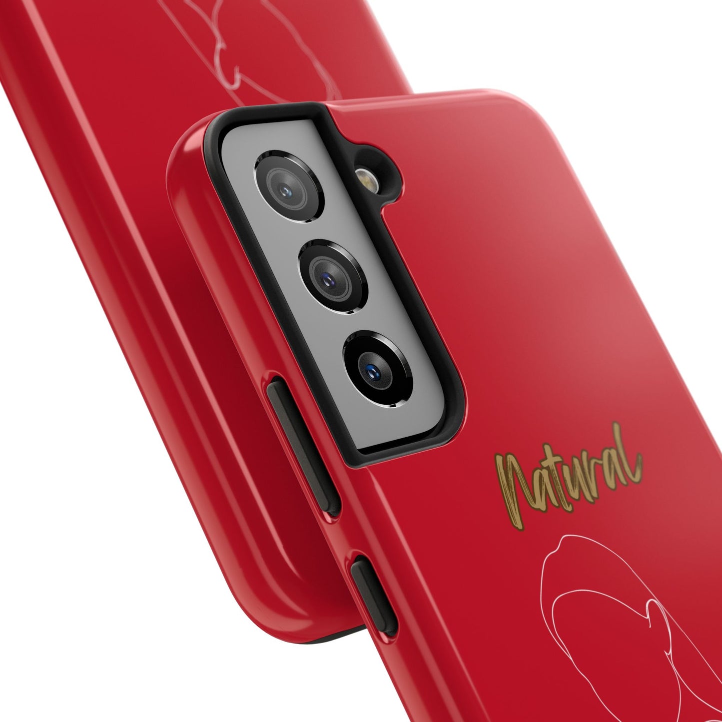 Natural Woman Tilted Look (WL) Tough Phone Cases DARK RED