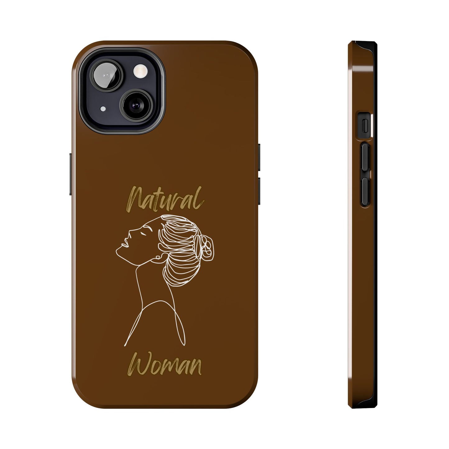 Natural Woman Wet Bun (WL) Tough Phone Cases BROWN