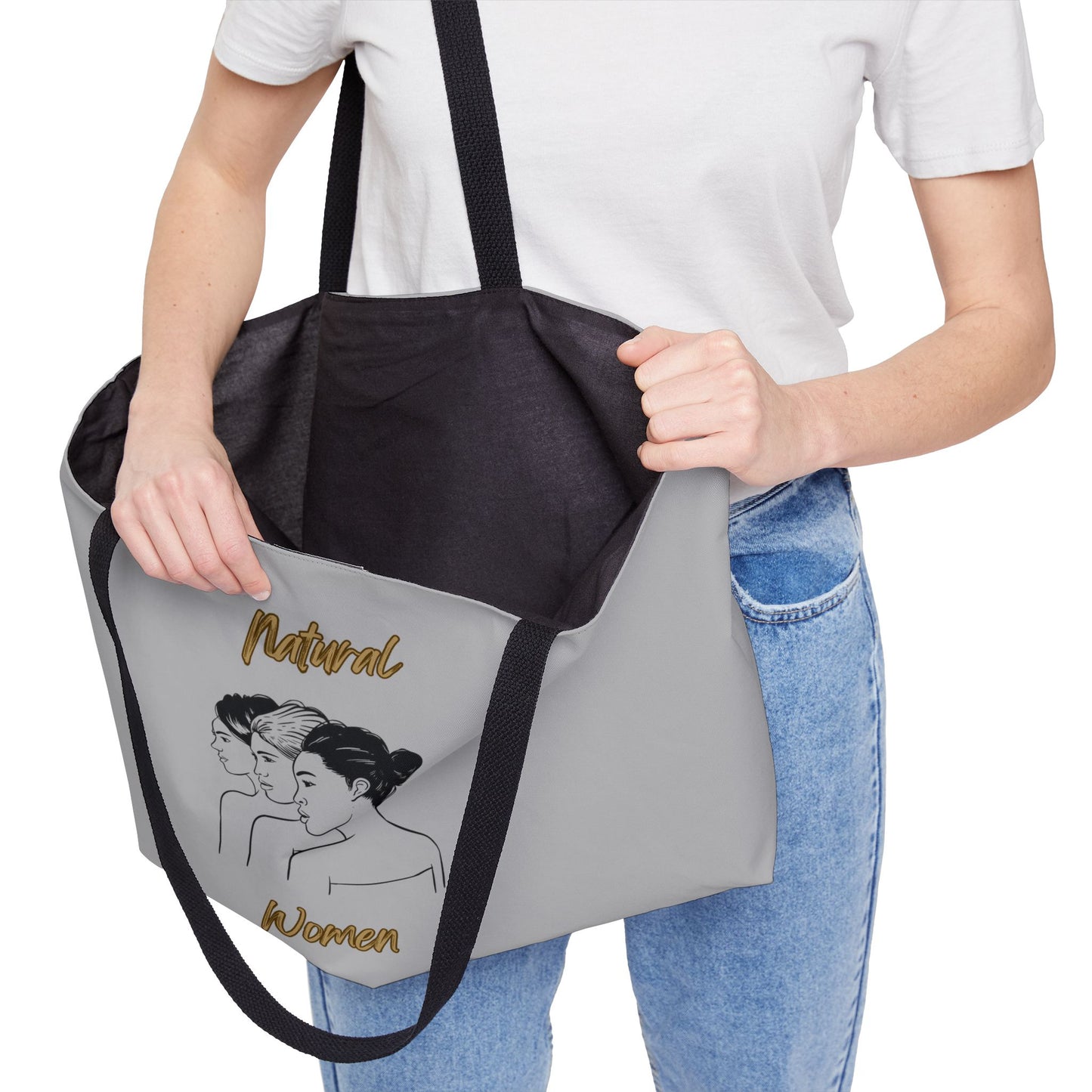 Natural Women United Friends (BL) Weekender Tote Bag LIGHT GREY