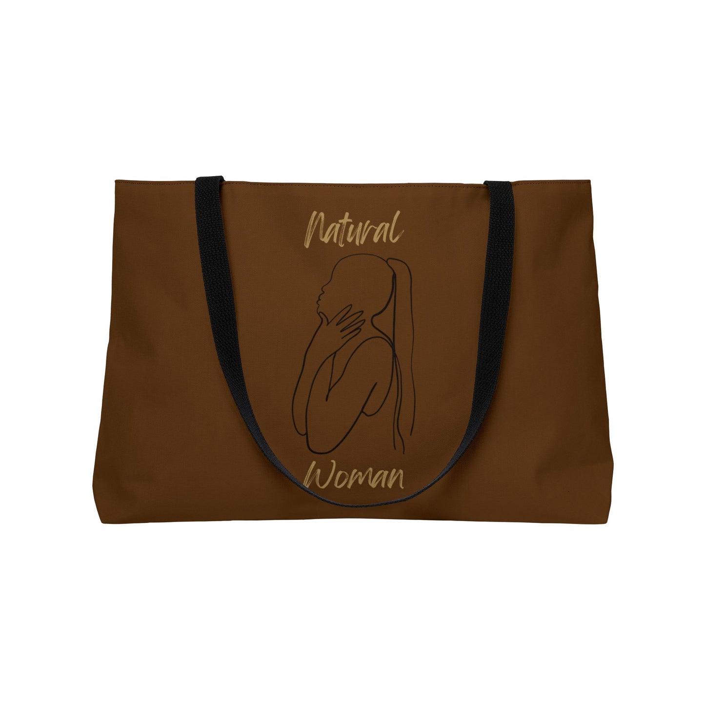 Natural Woman Ponytail (BL) Weekender Tote Bag BROWN
