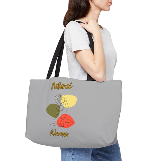 Natural Woman Colorful Pose (BL) Weekender Tote Bag LIGHT GREY