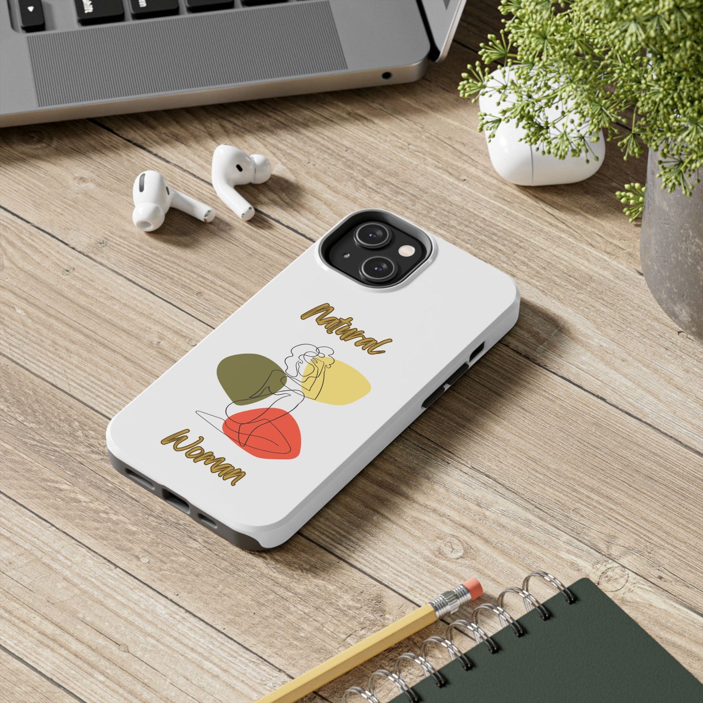 Natural Woman Colorful Pose (BL)Tough Phone Cases WHITE