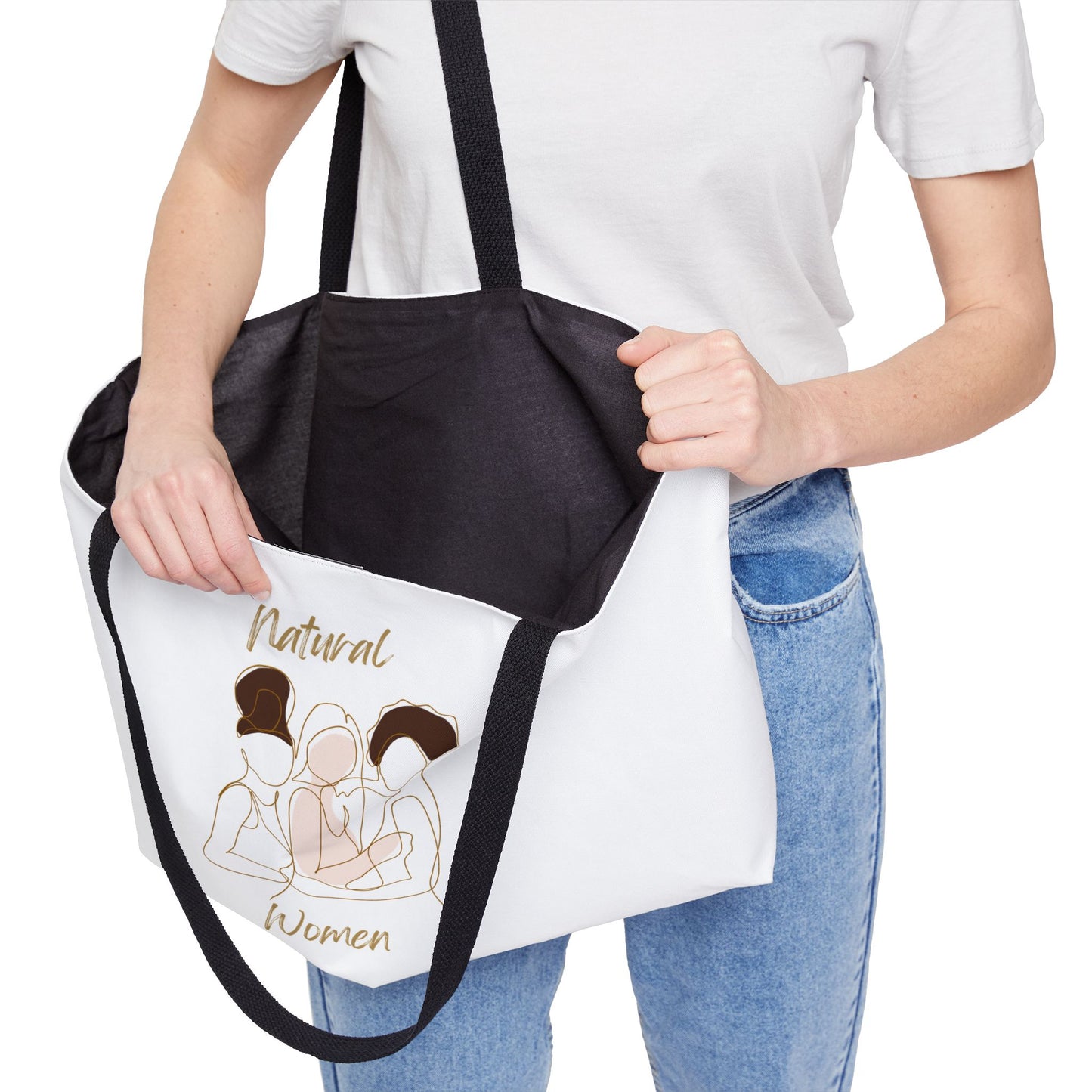 Natural Women Friends (BL) Weekender Tote Bag WHITE