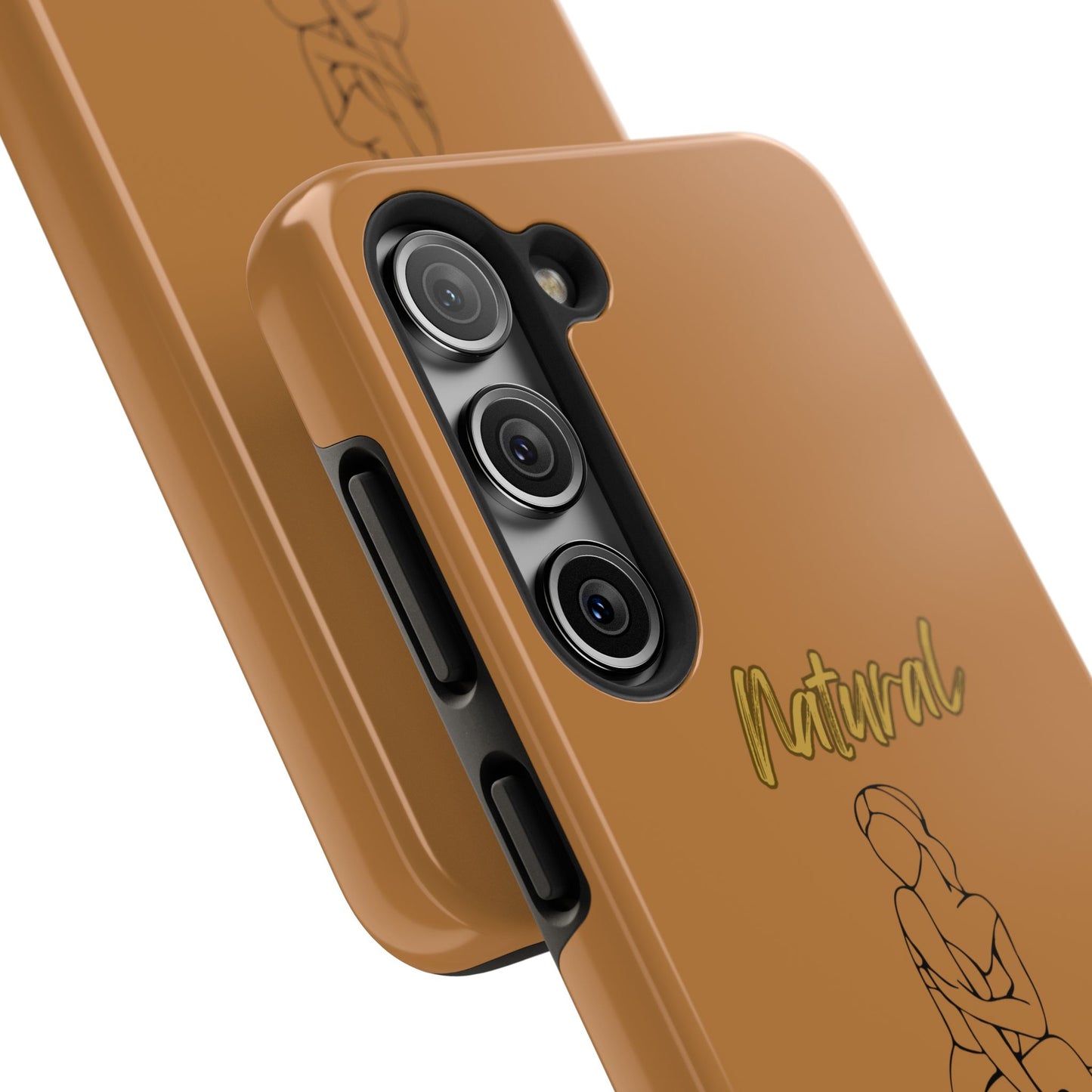 Natural Woman Shoulder Action (BL)Tough Phone Cases LIGHT BROWN