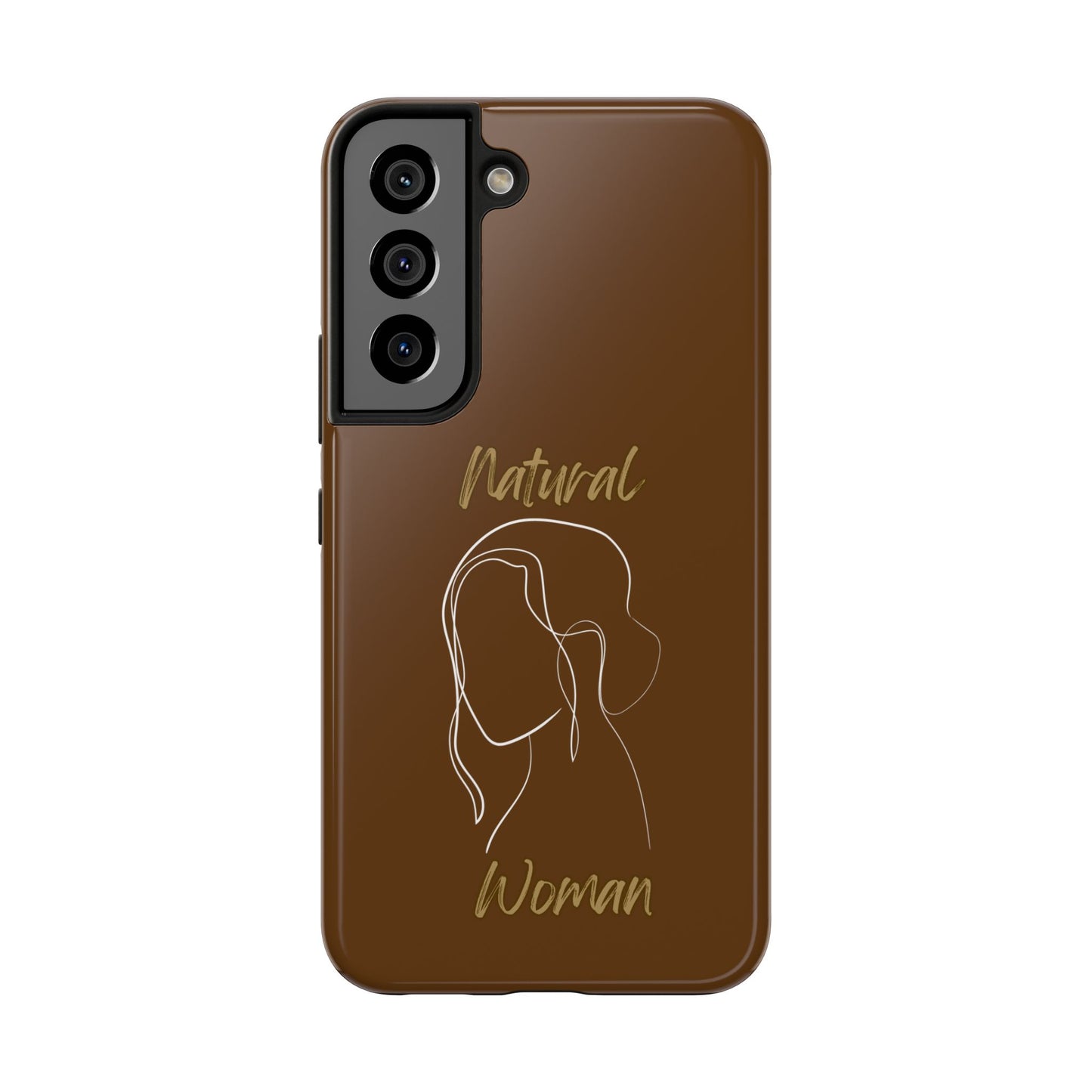 Natural Woman Hanging Hair (WL) Tough Phone Cases BROWN