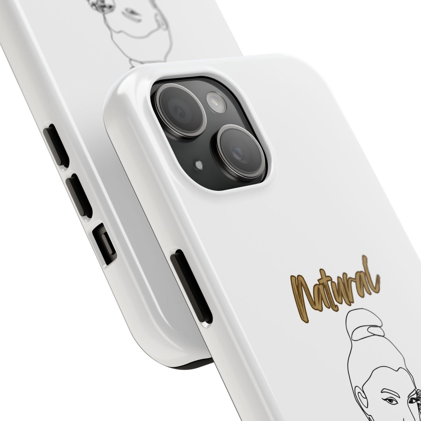 Natural Woman Sassy Bun (BL) Tough Phone Cases WHITE