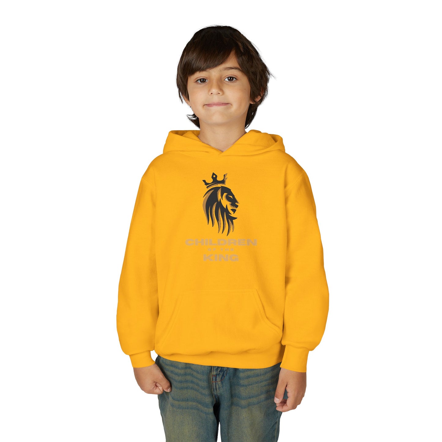 "Children of the King" Hoodie - BLACK Lion Design with Isaiah 54:13