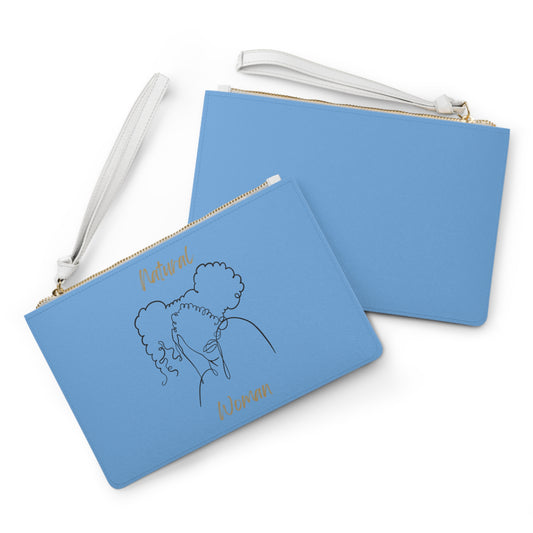 Natural Woman Twin Puffs (BL) Clutch Bag LIGHT BLUE