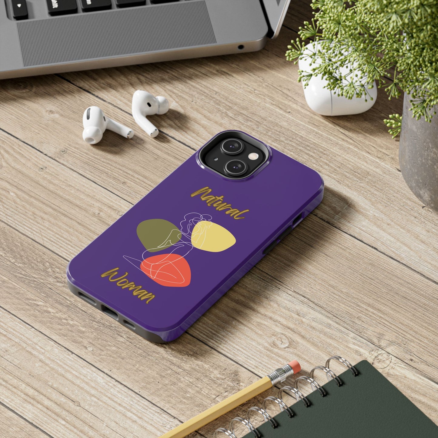 Natural Woman Colorful Pose (WL)Tough Phone Cases PURPLE