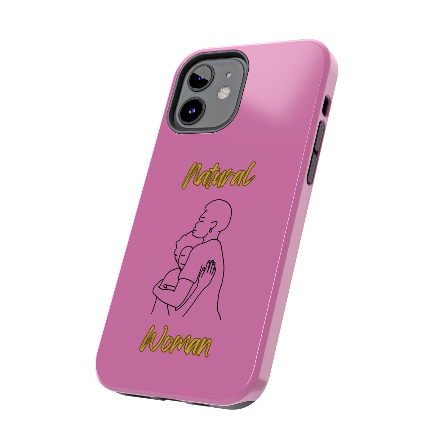 Natural Woman Safe With Momma (BL) Tough Phone Cases LIGHT PINK