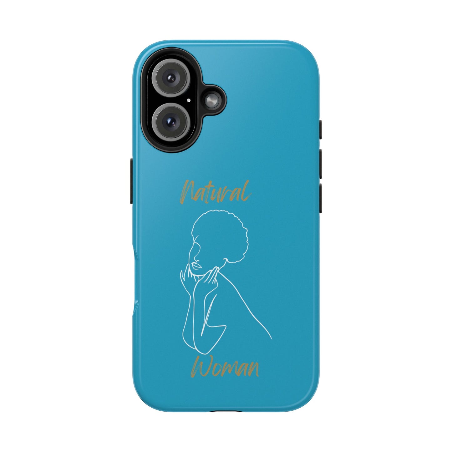 Natural Woman Cute Afro (WL)Tough Phone Cases TURQUOISE