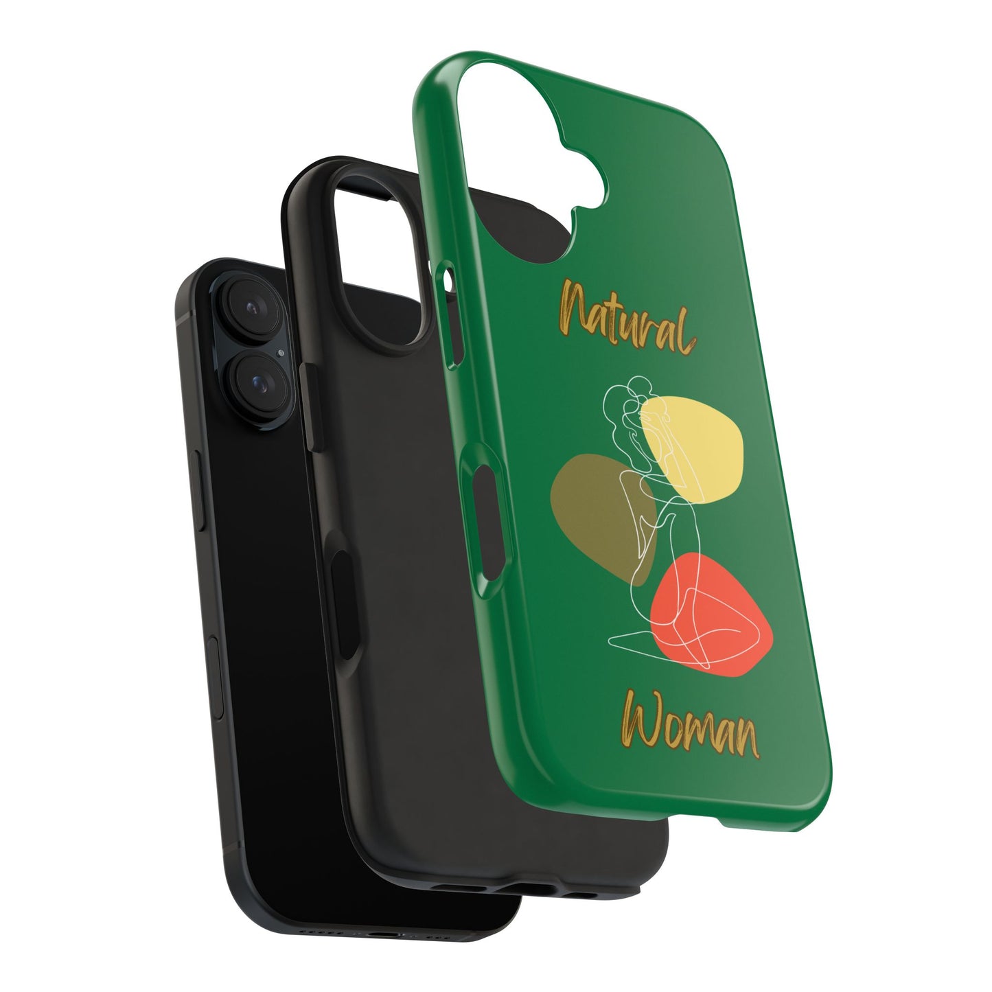 Natural Woman Colorful Pose (WL)Tough Phone Cases DARK GREEN