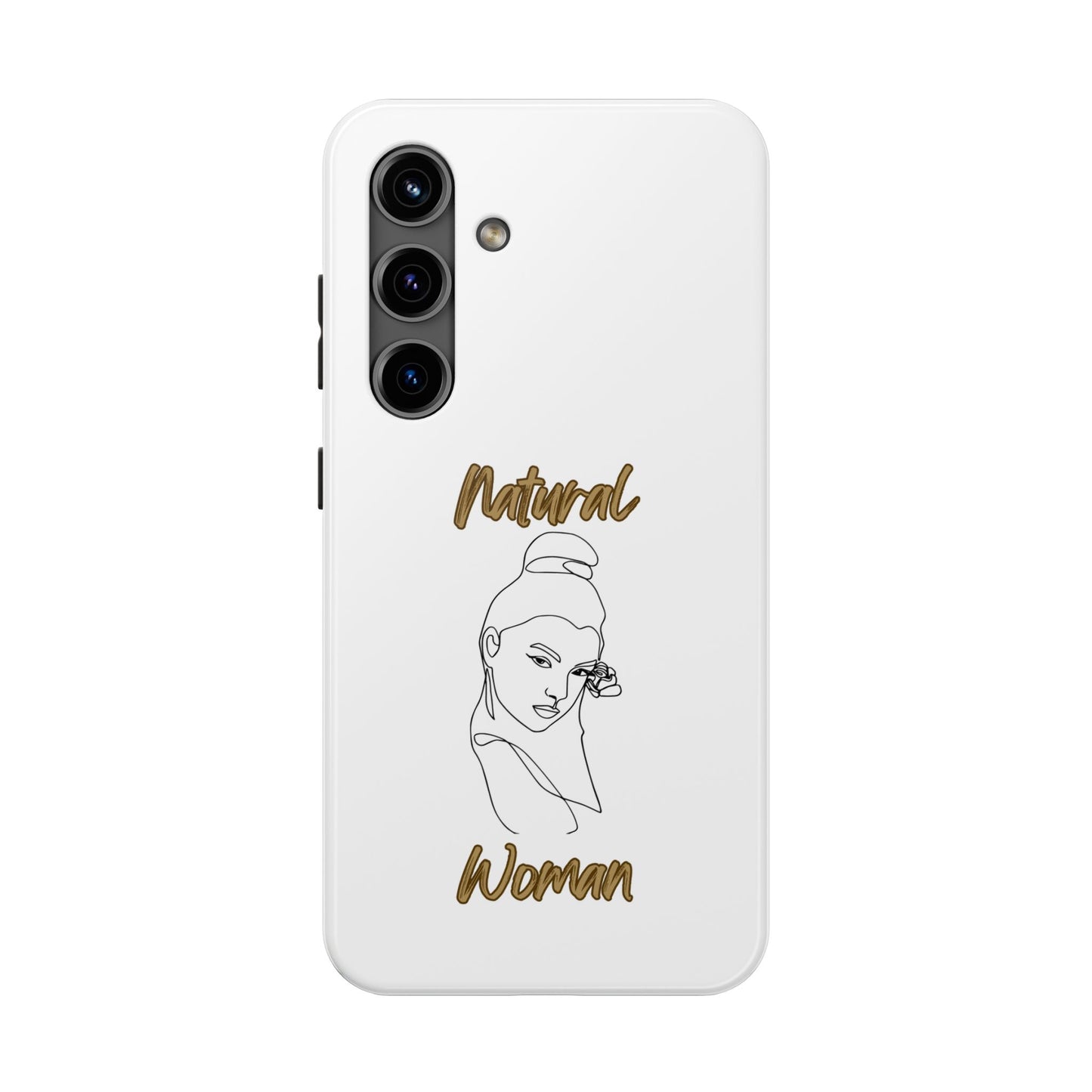 Natural Woman Sassy Bun (BL) Tough Phone Cases WHITE