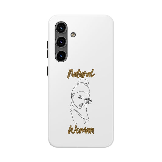 Natural Woman Sassy Bun (BL) Tough Phone Cases WHITE