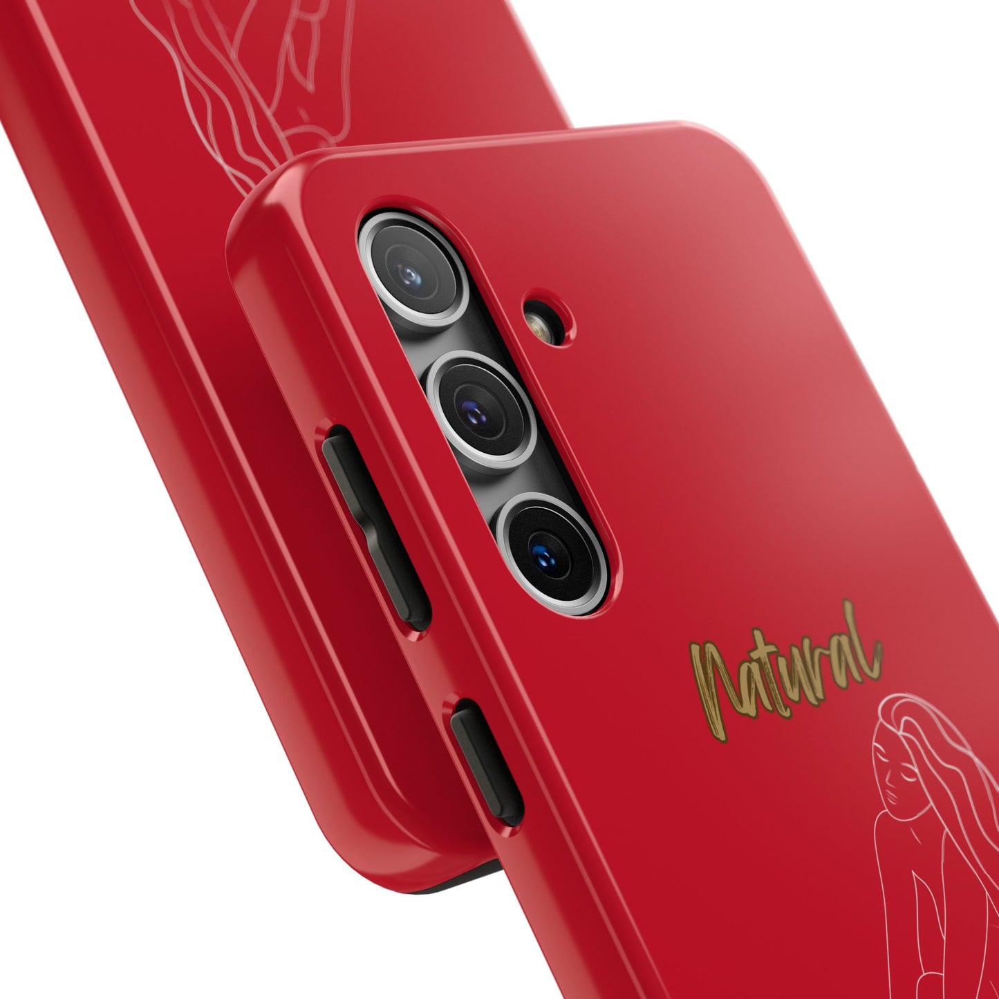 Natural Woman Beauty (WL) Tough Phone Cases DARK RED