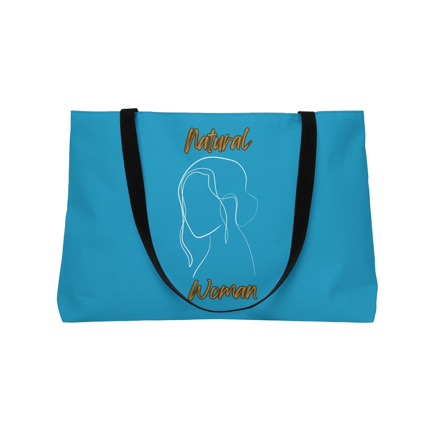 Natural Woman Hanging Hair (WL) Weekender Tote Bag TURQUOISE