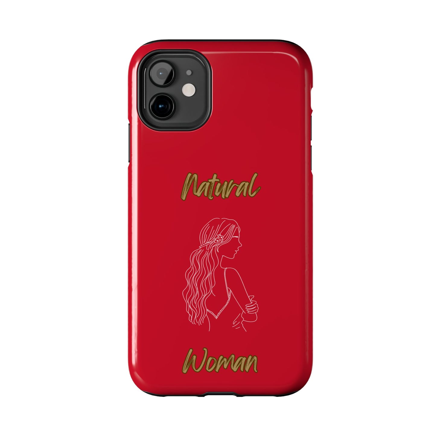 Natural Woman Young Woman (WL)Tough Phone Cases DARK RED