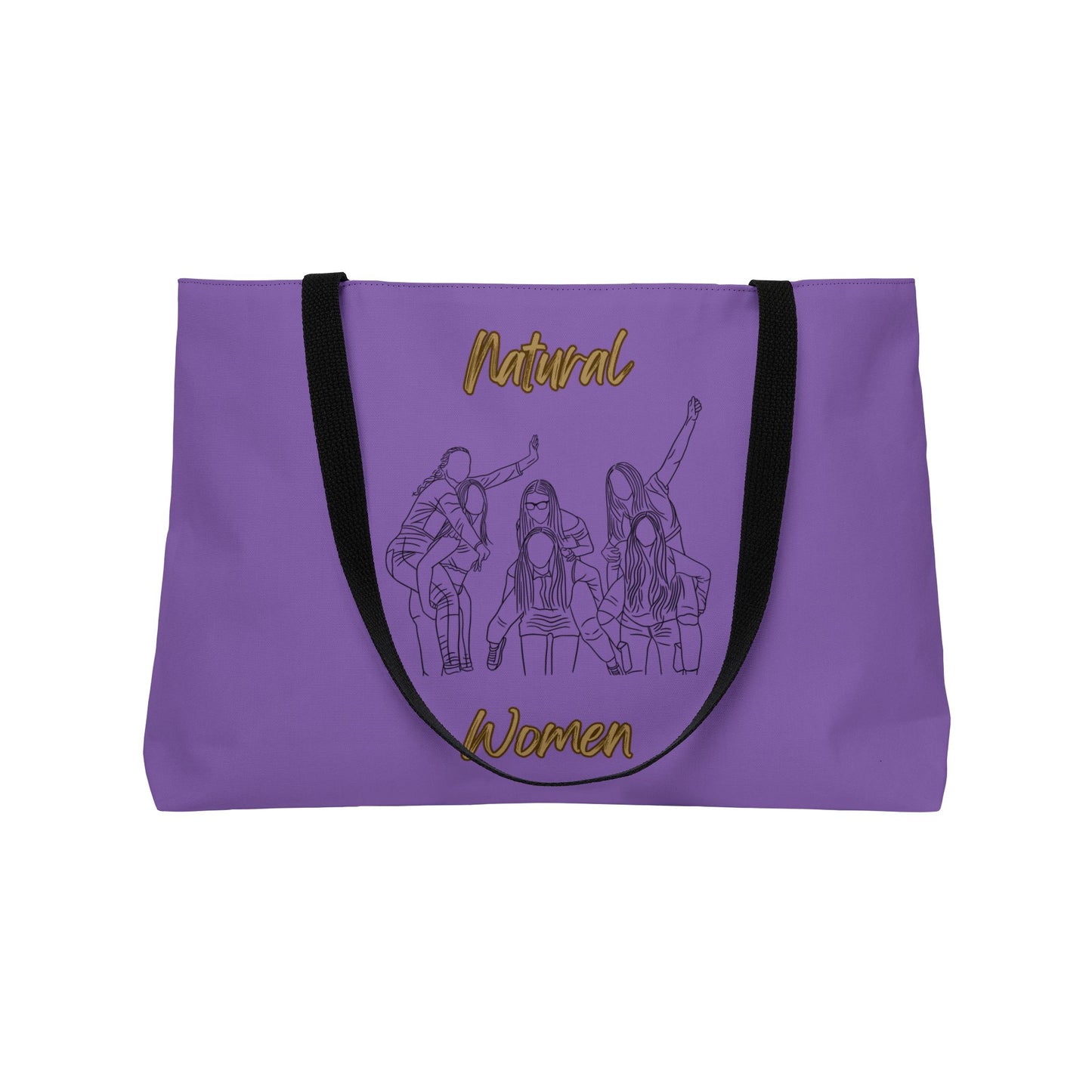 Natural Women Piggy Back (BL) Weekender Tote Bag LIGHT PURPLE