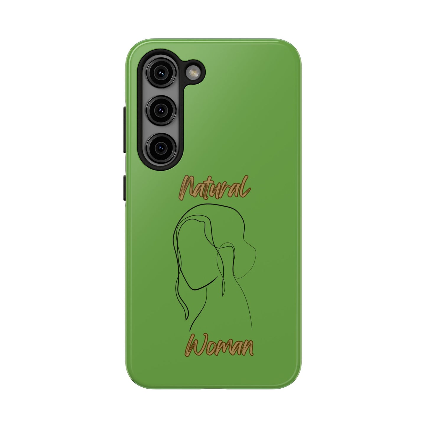 Natural Woman Hanging Hair (BL) Tough Phone Cases GREEN