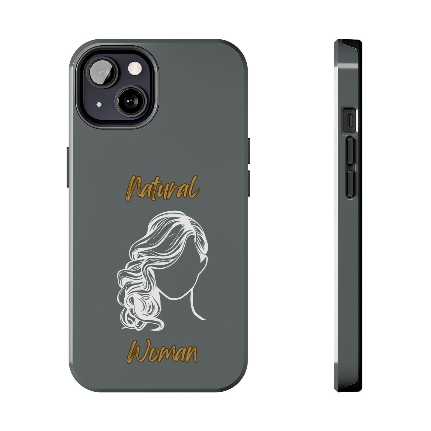 Natural Woman Long Curl (WL)Tough Phone Cases DARK GREY