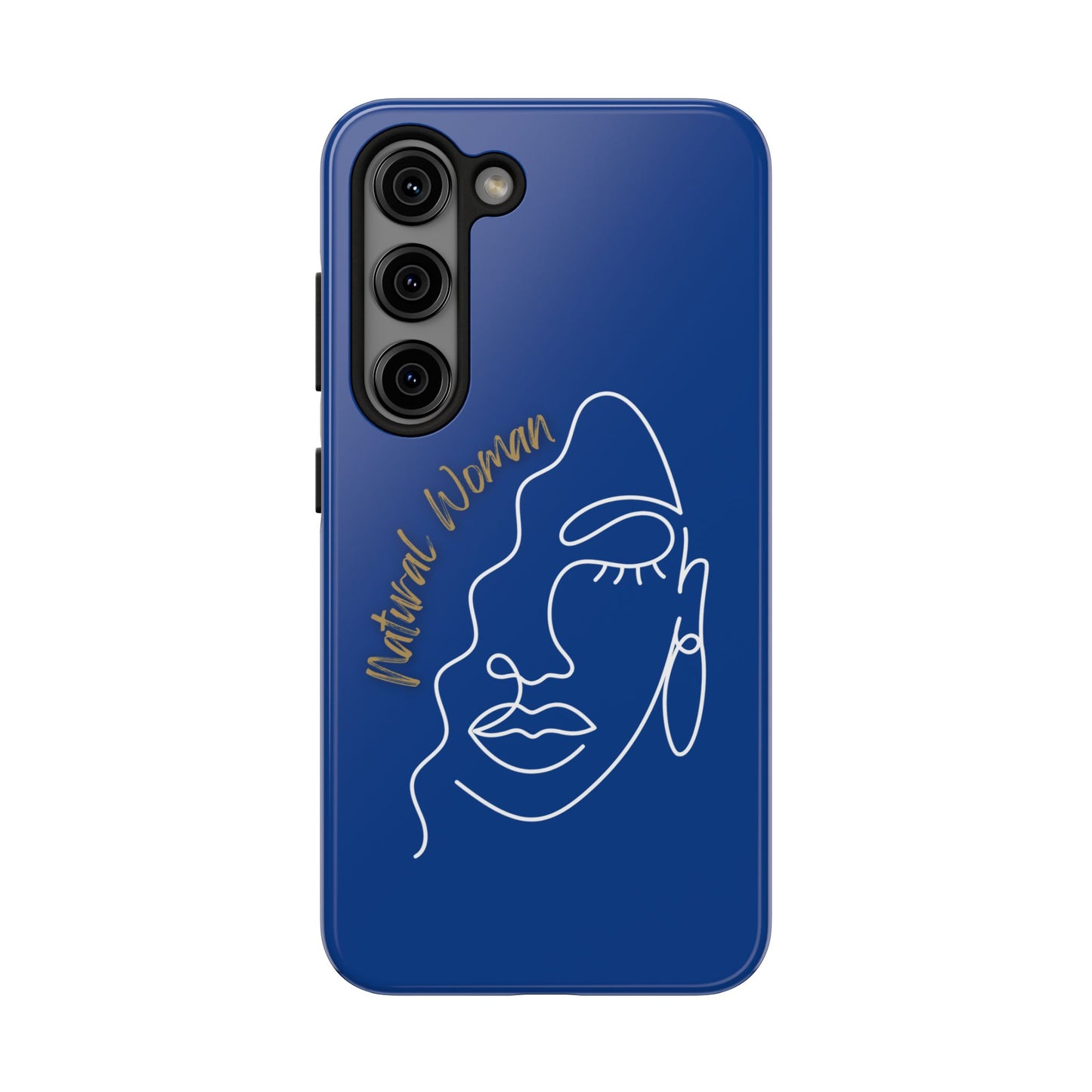 Natural Woman Half Face (WL)Tough Phone Case DARK BLUE