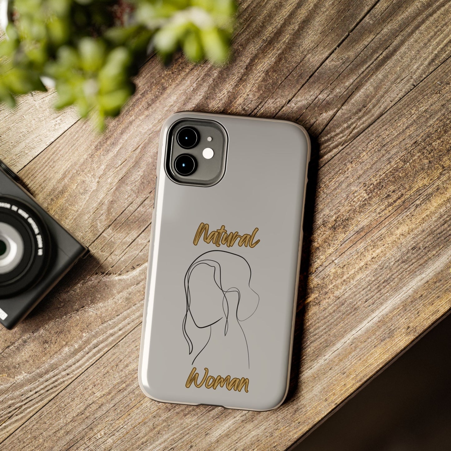 Natural Woman Hanging Hair (BL) Tough Phone Cases LIGHT GREY