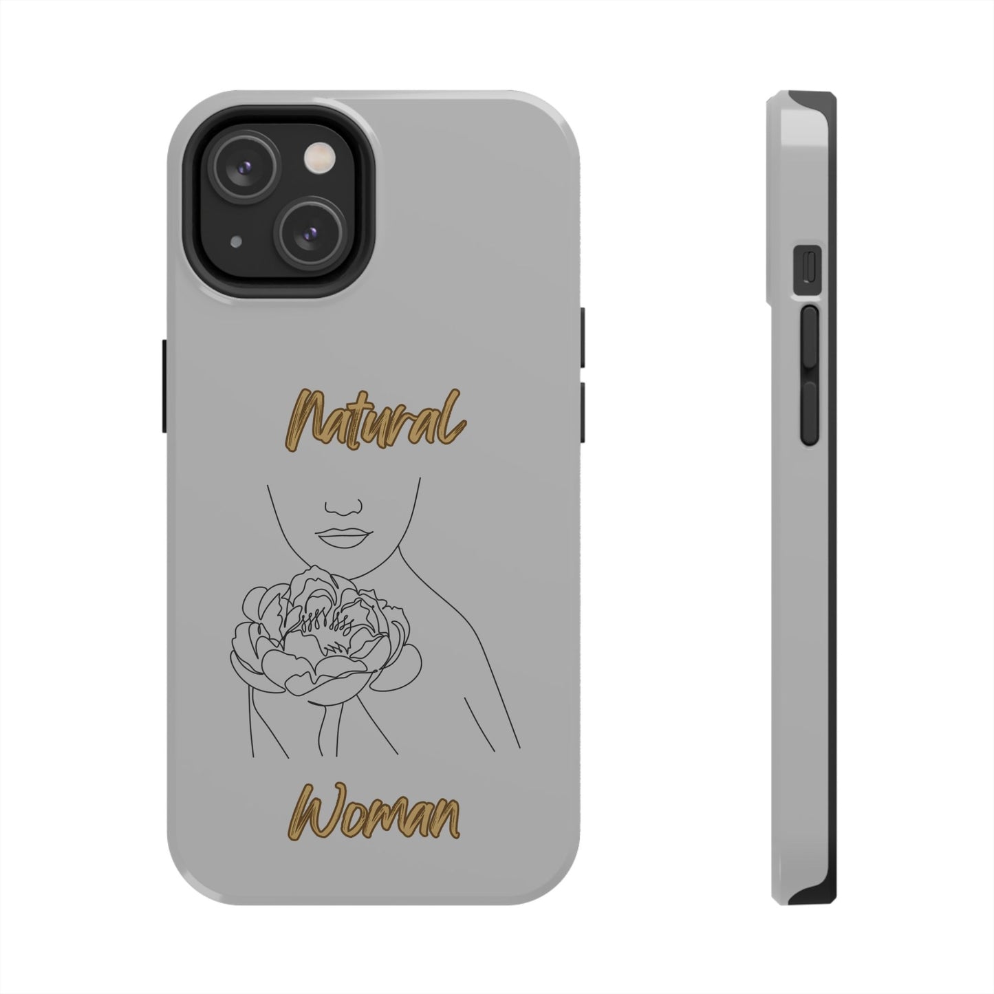 Natural Woman Kissed Flower (BL)Tough Phone Cases LIGHT GREY