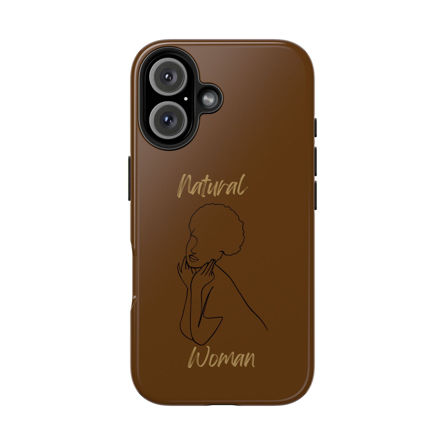 Natural Woman Cute Afro (BL)Tough Phone Cases BROWN