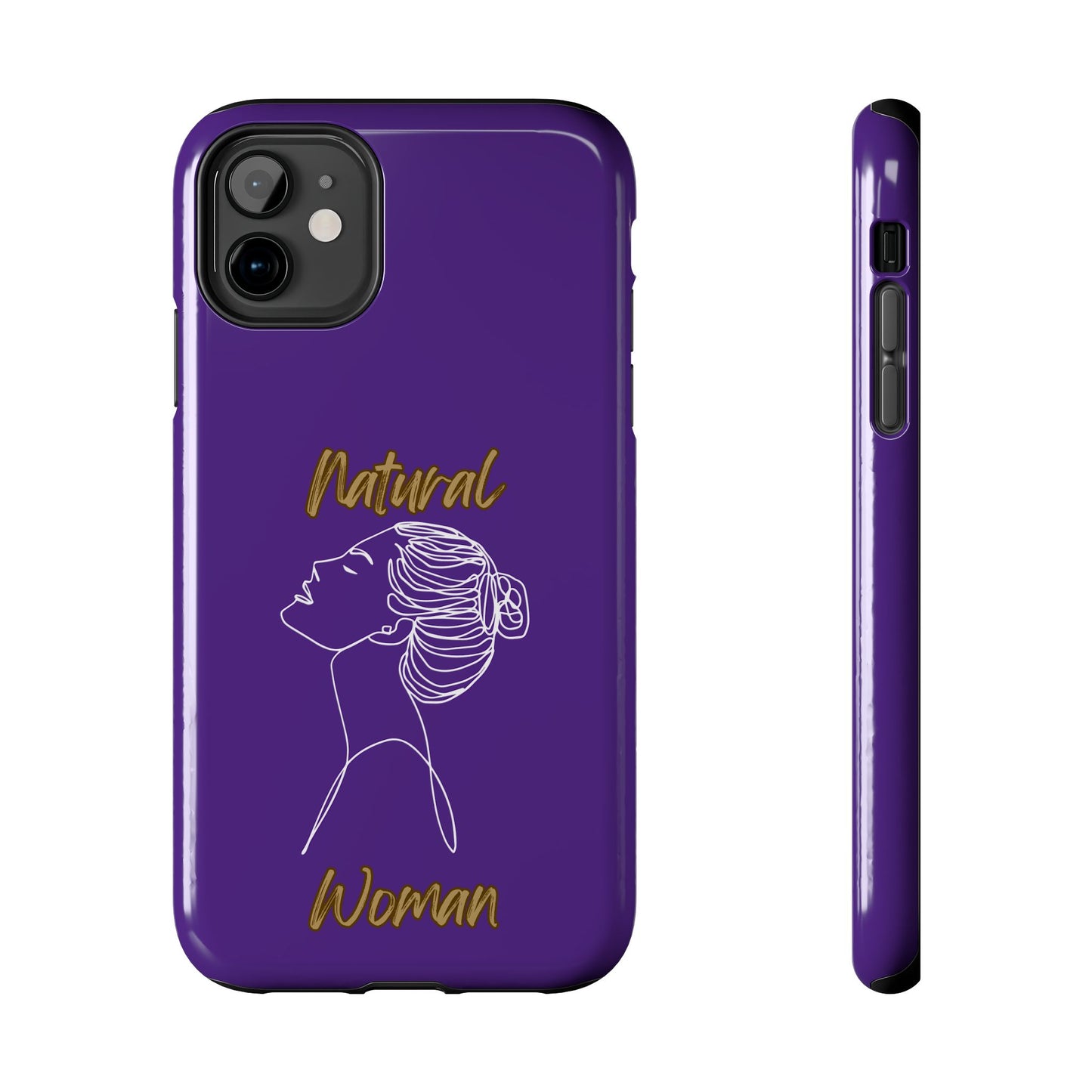 Natural Woman Wet Bun (WL) Tough Phone Cases PURPLE