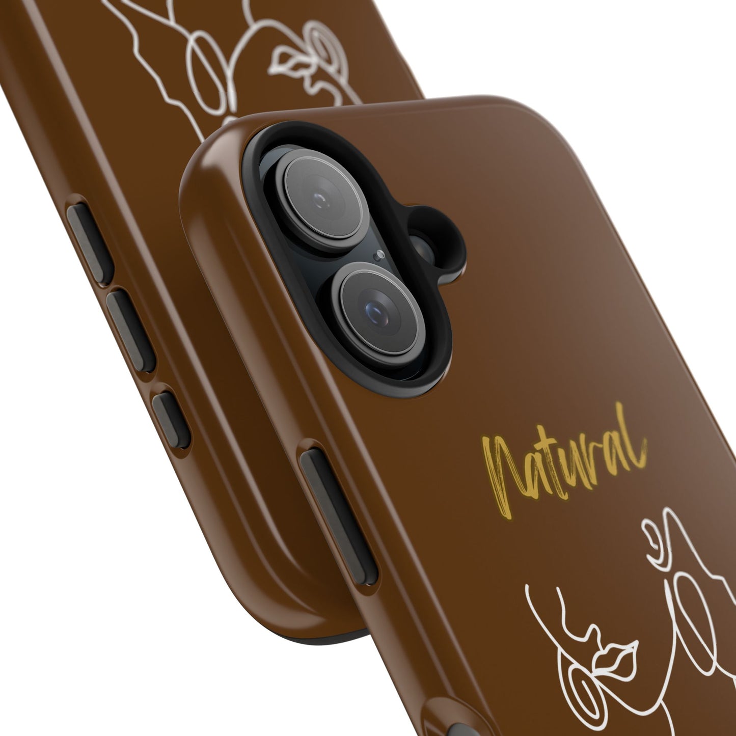 Natural Woman Lips (WL)Tough Phone Cases BROWN