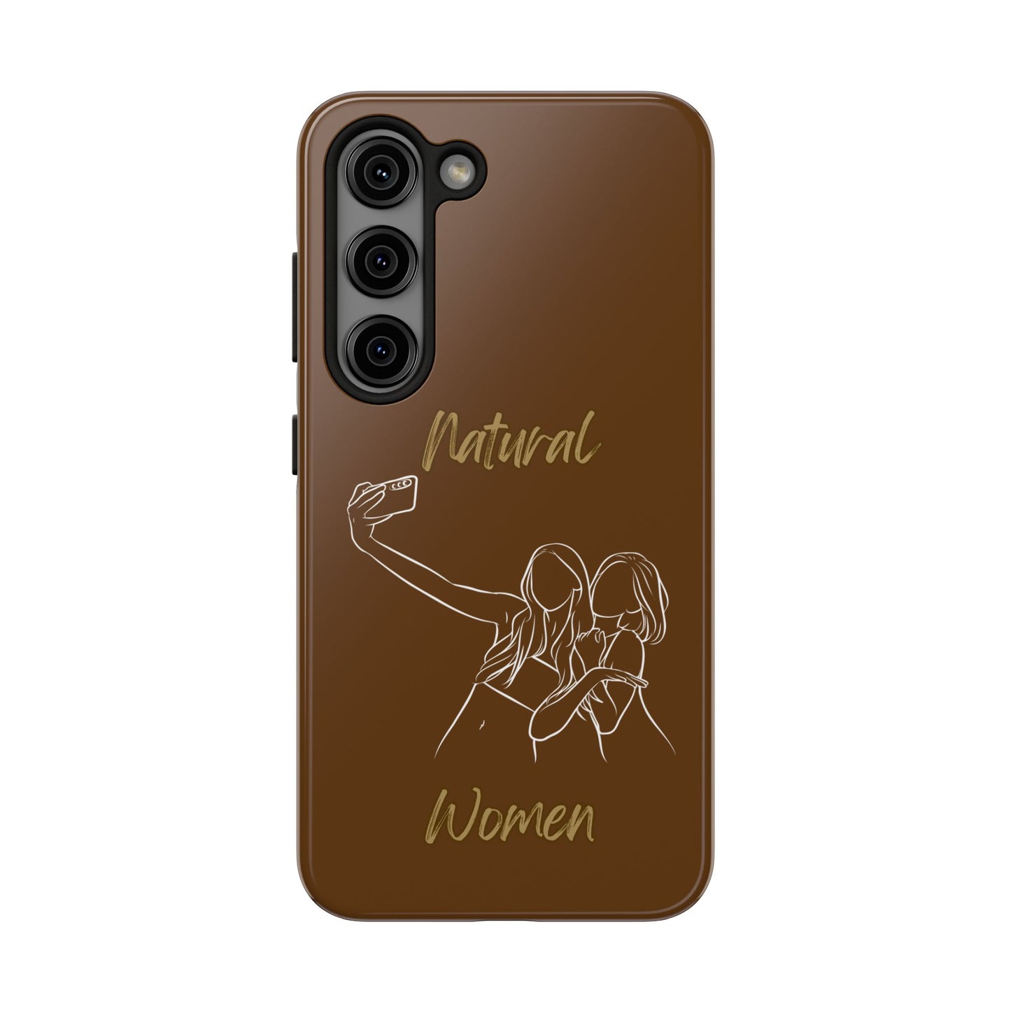 Natural Woman Friends Selfie (WL)Tough Phone Cases BROWN